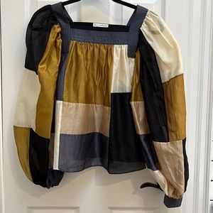 Ulla Johnson Patchwork Organza Top – Size 2 / S